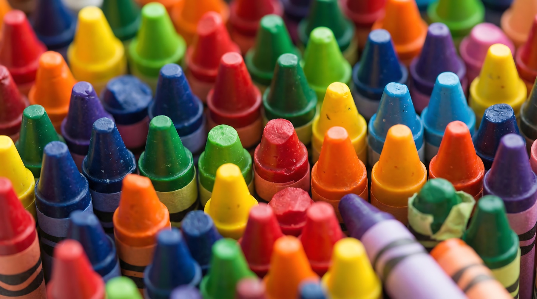 Colourful crayons, an inspiration for creative work